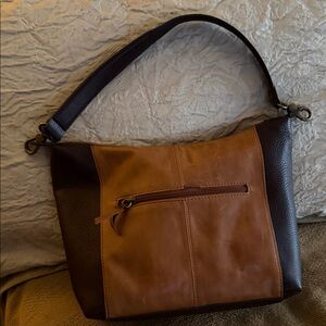 Elegant Brown and Tan Shoulder Bag The Sac
